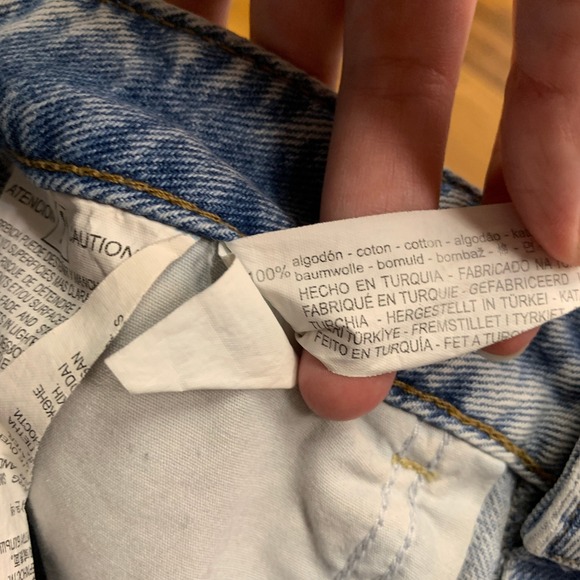 ZARA Women Light Wash Distressed High Rise Straight Leg Jeans Size 10 Casual - Picture 7 of 7